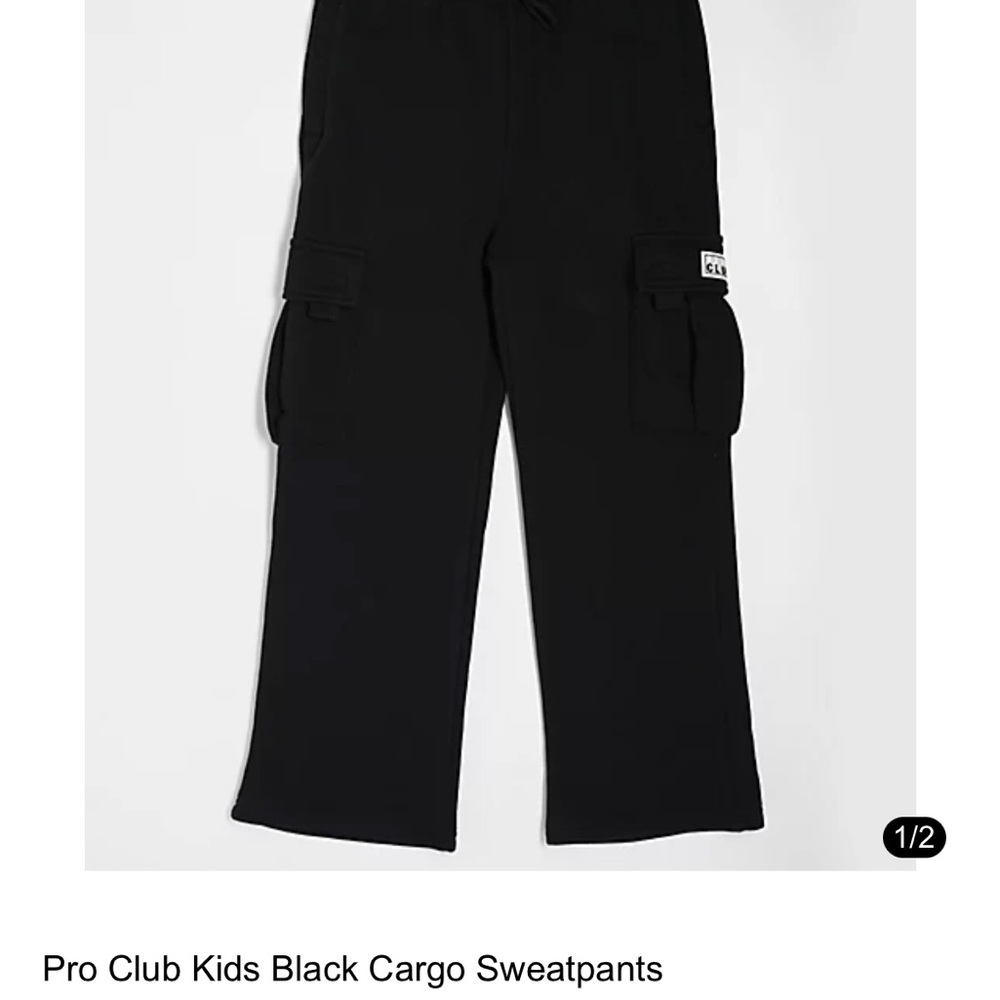 Stylish Kids' Black Cargo Joggers